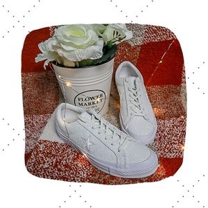CONVERSE ONE STAR AFTER PARTY LOW TOP WHITE/SILVER